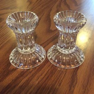 Crystal Glass candle holders sc/br